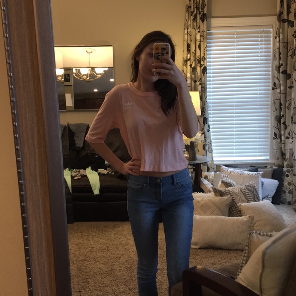 Pink adidas shirt